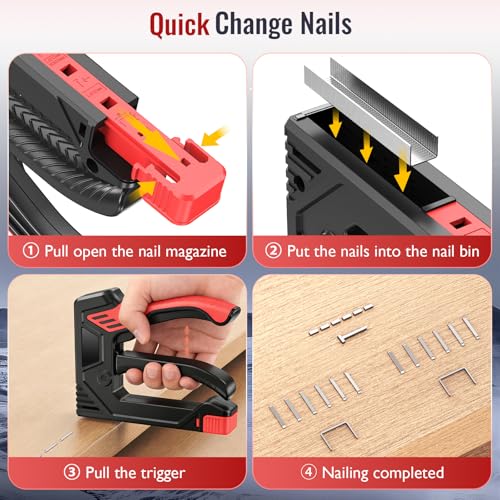 6-in-1 Heavy Duty Staple Gun for Wood, Upholstery & DIY Projects