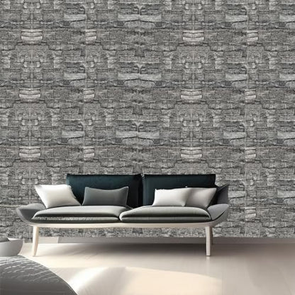 Faux Brick Wall Panels, 20 PCS, Black and Grey - color: Black Rock, size: 20PCS