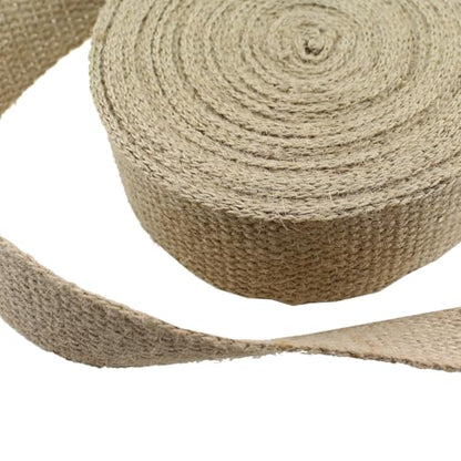 Beige Crafted Jute Webbing 40mm Width Burlap Ribbon Sewing Knitting Supplies for Decoration/Sofa/Chair Repair/Carpet Edging