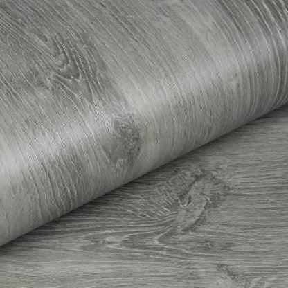 Livelynine Gray Wood Grain Contact Paper Peel Stick Wood Wallpaper Cabinets - color: Gray Oak, size: 15.8" x 78.8"
