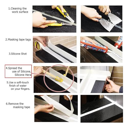 8pcs Silicone Caulking Tool Kit, 4 Size