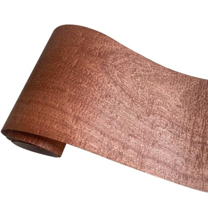 Natural Wood Veneer, Thin Wood Sheets, Refurbished of Furniture/Guitar/Speaker/Automotive Interior, Handmade DIY (Sapele R) - color: Sapele R / 9″ x 90″