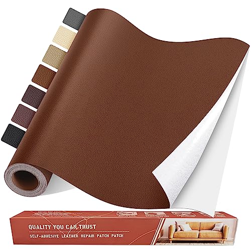 Leather Repair Tape, Self Adhesive Leather Repair Patch Kit Brown - color: Brown, size: 31.4x16 inch