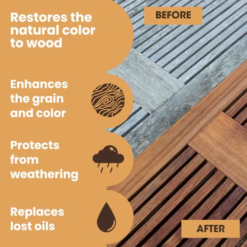Furniture Clinic Teak Oil, Protects Indoor & Outdoor Wood Furniture - size: 17 Fl Oz (Pack of 1)