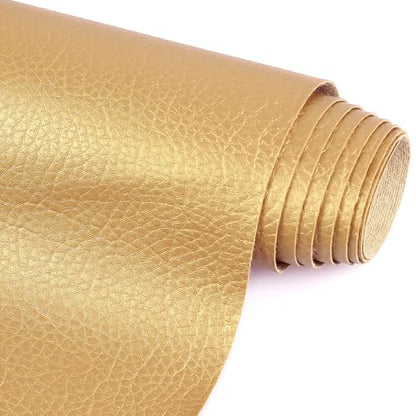 Marine Vinyl Upholstery Faux Leather Fabric, 2 Yards Gold - color: Gold, size: 2 Yards 55" x 72" (Pre-cut)