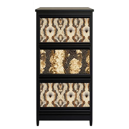 Peacoblue Snakeskin Texture Rub On Transfers for Furniture Craft 6"x12" - style: Snakeskin Texture