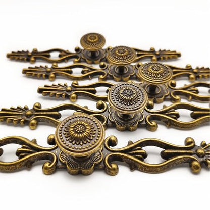 10 Pack (10 Pieces) Vintage Bronze Cabinet Handles, Drawer Pulls