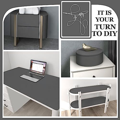 practicalWs (15.7" x 393.7") Grey Wallpaper Self Adhesive Peel and Stick - color: Dark Gray, size: 15.7" x 393.7"