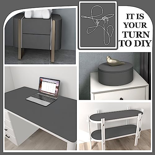 Grey Wallpaper Peel and Stick Wallpaper Dark Grey Matte Textured - color: Dark Gray, size: 23.6" x 236.2"