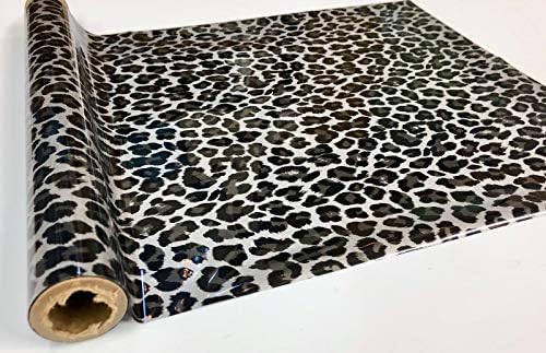 Foil Transfer Sheets - Decorative Metallic Foil for Crafts & Tumblers (Wild Leopard Spots - Silver Large) - color: Wild Leopard Spots - Silver Large