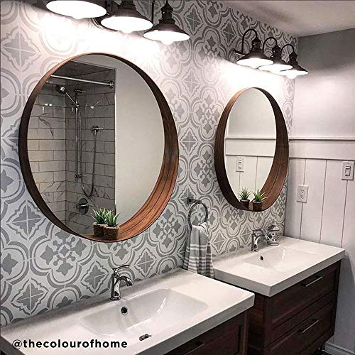 Santa Ana DIY Portuguese Tiles - Reusable Stencils for Home Decor (Large Size 12x12) - size: Large (12"x12")