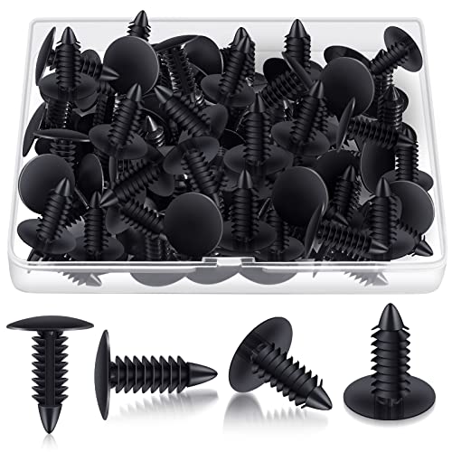 100 Pieces Patio Strapping Rivets Fasteners 3/4" Length Medium Multi Gauge Rivet for Patio Lawn Chair Webbing Repair Strap for Outdoor Furniture Lounge 1/4 Inch Hole (Black) - color: Black