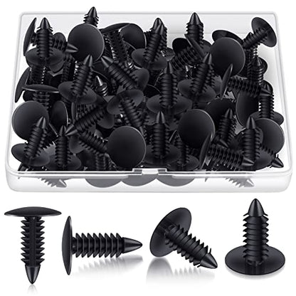 100 Pieces Patio Strapping Rivets Fasteners 3/4" Length Medium Multi Gauge Rivet for Patio Lawn Chair Webbing Repair Strap for Outdoor Furniture Lounge 1/4 Inch Hole (Black) - color: Black
