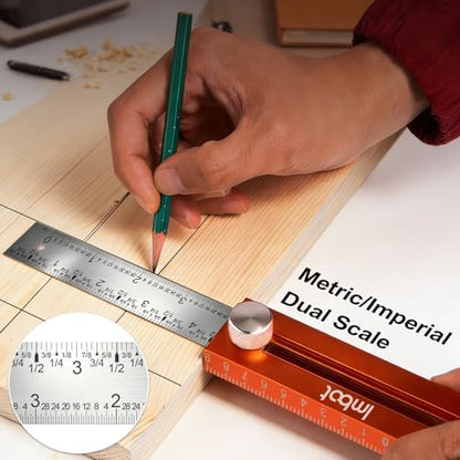 Imbot Leveling Marking Ruler Adjustable for Carpentry Woodworking