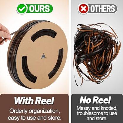 Biggun 459ft Wicker Repair Kit with Tangle-Free Reel, Premium New Materials - color: Graduated Dark Brown, size: 459ft