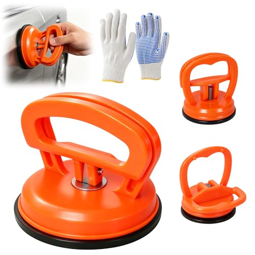 3 Pack Car Dent Puller, Heavy Duty Suction Cup Dent Remover Tool with Work Gloves, Car Dent Repair for Auto Body Screen Doors Glass Laptop Computer Tablet