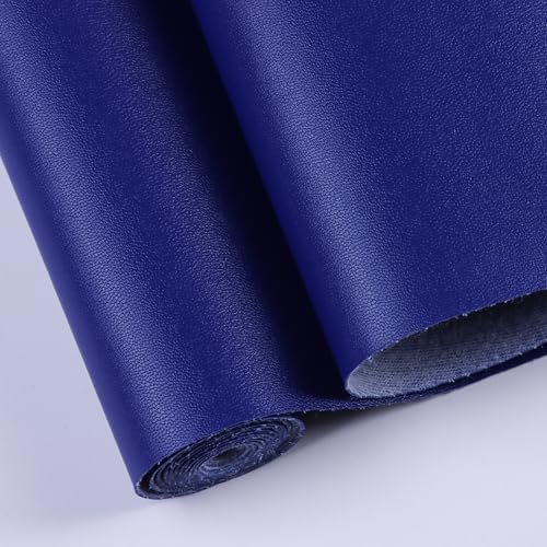 Vinyl Faux Leather Upholstery Fabric,Soft Smooth Surface,Marine Vinyl Faux Leather Sheets,Replacement Renovate for Upholstery Muscle Car,Furniture,Sofa. (Royal Blue-1Y, 1 Yard) - color: Royal Blue-1y