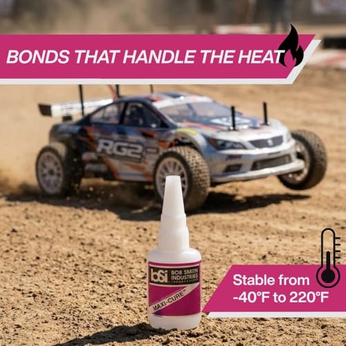 Bob Smith Industries BSI-135H Maxi-Cure™ Extra Thick CA Super Glue - High Viscosity Cyanoacrylate Adhesive for Plastic, Fiberglass, Metal - RC Cars, Archery Fletching - Clear (1 oz) - size: 1 oz