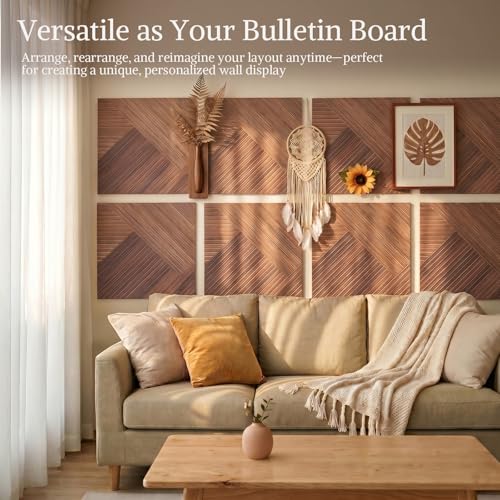 Acoustic Wall Panels, 8 Piece 23.62" X 23.62" Peel and Stick Wall Panels - color: Tri-Tone Chevron Weave, size: 94 X 48 Inches