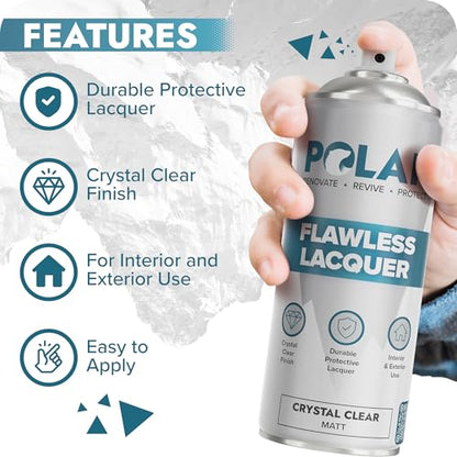 Polar Clear Matte Flawless Lacquer Spray - 2 x 13.5 Fl Oz - color: Clear Matt, size: 13.5 Fl Oz (Pack of 2)