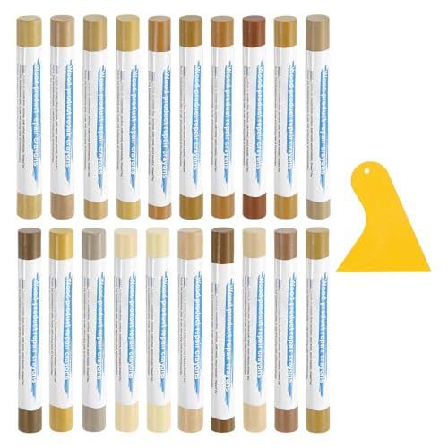 uxcell 20Pcs Wood Filler Sticks 20 Colors Natural & Maple Series - color: Natural Maple Series