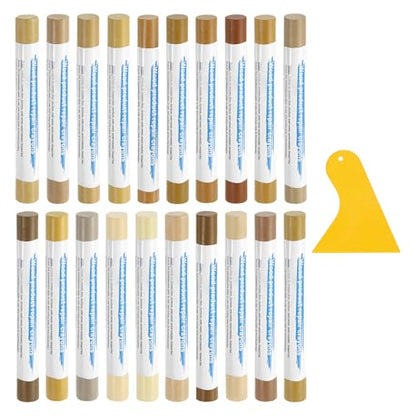 uxcell 20Pcs Wood Filler Sticks 20 Colors Natural & Maple Series - color: Natural Maple Series