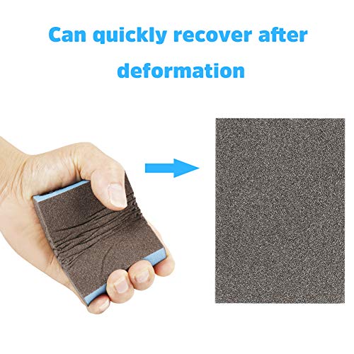 Onarway Sanding Blocks 4 Pack Wet and Dry Dual-use Sandpaper Sponges - size: Kit-4PCS