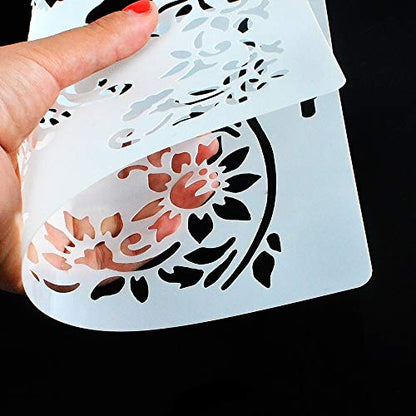 DIY Decorative Mandala Stencil Template for Painting on Walls Furniture Crafts, Mandala (A2 Size) - size: A2 Size