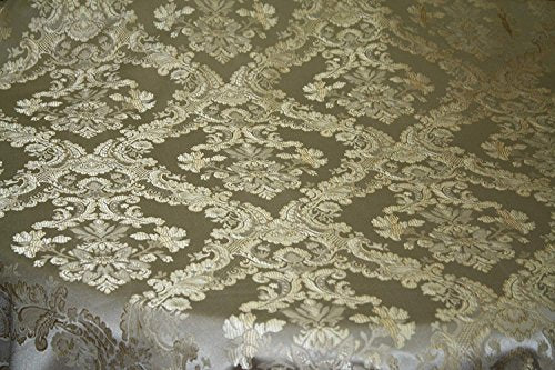 Damask Upholstery and Drapery, Jacquard Fabric Sold By the Yard (Sage) - color: Sage
