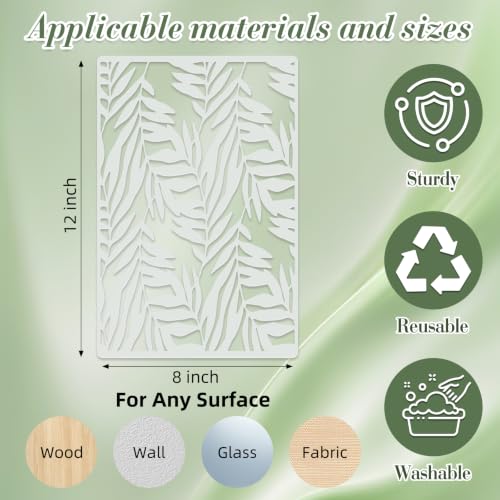 Texture Stencils for Crafts Reusable 12Pcs Stencils(12X8 Inch) - color: Texture 29