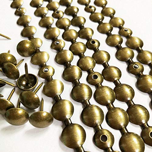 10Meters Upholstery Tacks Strips/Nailhead Trims(K:11mm Brass) - color: Brass, size: 11mm