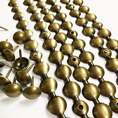 10Meters Upholstery Tacks Strips/Nailhead Trims(K:11mm Brass) - color: Brass, size: 11mm