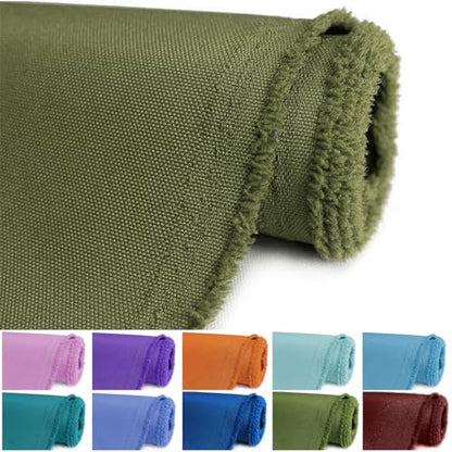 BECHAEO Waterproof Upholstery Canvas Fabric by the Yard, 2 YDS Olive Green - color: Olive Green, size: 2 Yards 58" x 72" (Pre-cut)