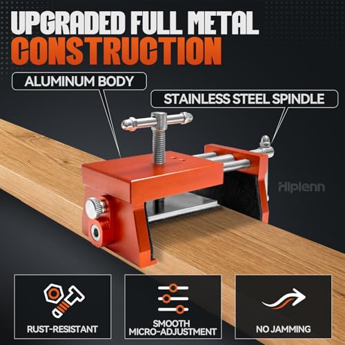 Cabinet Clamps, 2 Pack Cabinet Clamps for Installing Cabinets, Aluminum Cabinet Installation Tools with Integrated Drill Guide & EVA Pads, Adjustable 2.24"-4.41" for Cabinetry Woodworking