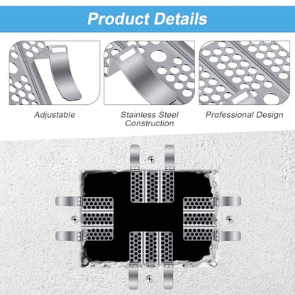 10 Pack Drywall Repair Clips, 1/2 Inch Drywall Patch Clips, with 20 Screws