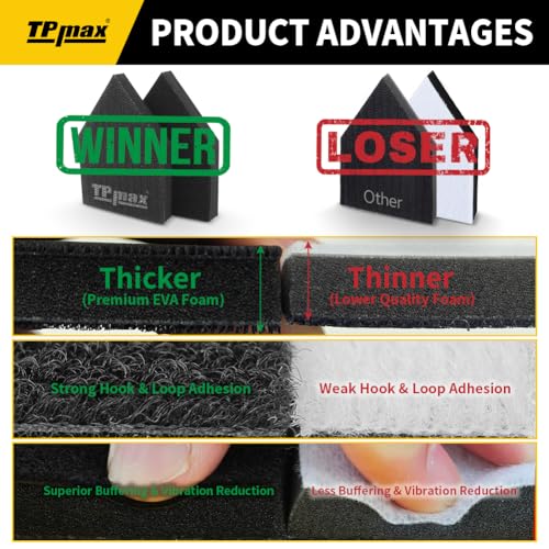90×65mm Foam Interface Pads Compatible with Milwaukee M12 Detail Sander, 5-Pack