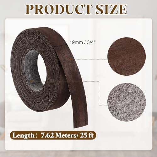 uxcell 3/4 Inch x 25ft Wood Veneer Edge Banding Pre-Glued Flexible Strips - size: 3/4 Inch x 25ft
