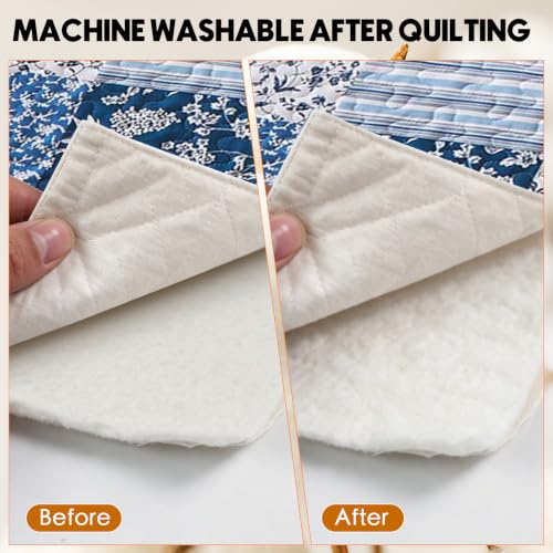 Natural Cotton Quilt Batting 60 × 60 Inches 200gsm - size: 60 × 60 Inches