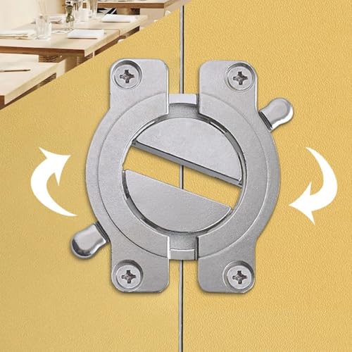 2 Pcs Zinc Alloy Table Buckle Connectors Heavy Duty Table Top Connector Latch, Secure Table Board Locking Hardware Kit, Universal Desk,Table Stabilizer DIY Furniture Dining (with Screws) - style: 2 Pcs