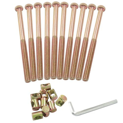 M8 X 110mm Barrel Bolt Nuts, 10 Pack - size: M8(110mm)