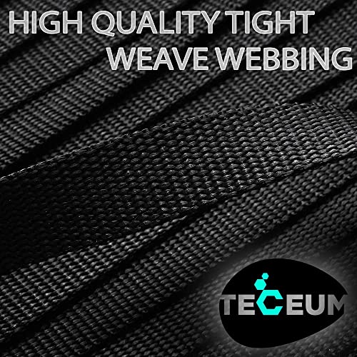 TECEUM Webbing Strap, 3/4" to 2", 10-50 Yds, Multi-Color Heavy Duty Tape - color: Black, size: 3/4"- 25 yards