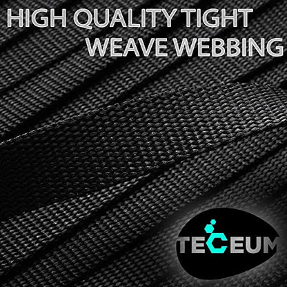TECEUM Webbing Strap, 3/4" to 2", 10-50 Yds, Multi-Color Heavy Duty Tape - color: Black, size: 1"- 50 yards