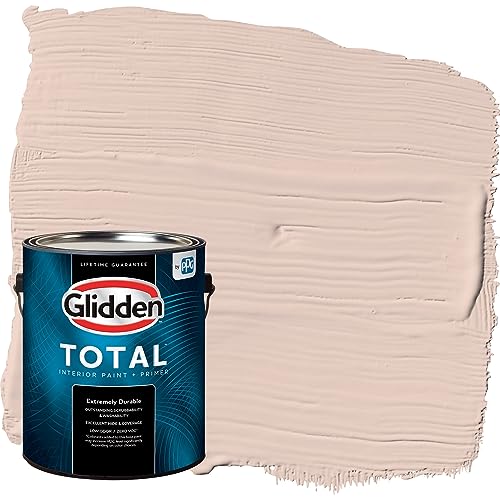 Glidden Total Interior Wall Paint & Primer All-in-One, Belle of The Ball/Orange, Flat, 1 Gallon - color: Belle of The Ball, size: 128 Fl Oz (Pack of 1)