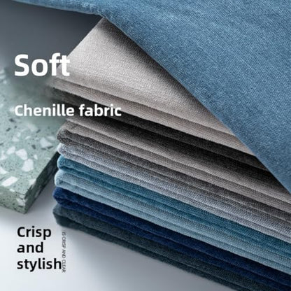 39x58 inches Soft Chenille Fabric for Upholstery, Crisp and Stylish Chenille Upholstery Fabric by the Yard(Cyan) - color: 16 Cyan, size: 39x58"