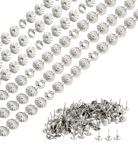 10 Pcs 3.28ft Sliver Upholstery Tacks Strips Upholstery Sofa Tacks - color: Silver