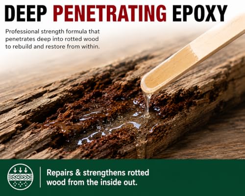Re-Rot Liquid Wood Rot Repair Kit, 96 oz Penetrating Epoxy Resin - size: 96 Ounce