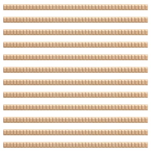 Nuanchu 12 Pcs Unfinished 3D Wood Trim Decor, Wavy, 14mm - size: 14mm, style: Wavy