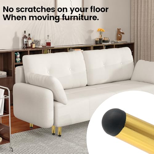 Geesatis 8 Inch Metal Furniture Legs 4Pcs, Slant Angled Tapered Legs,Gold - color: Gold, size: Height: 8 inch & Straight