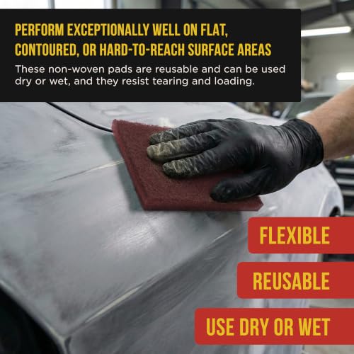 Dura-Gold Premium 6" x 9" 10 Scuff Pad Variety Pack, 2 Each Maroon, Gray, - color: Assorted