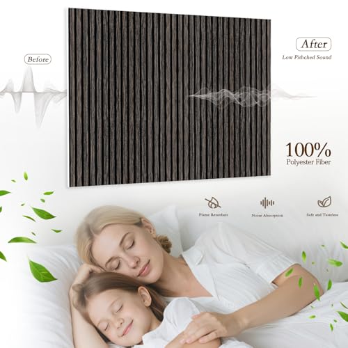 ArtVivid 6 Pack Large Acoustic Panels, Soundproof Wall Panels - color: Smoked Oak, size: 24"×24"(6pcs)